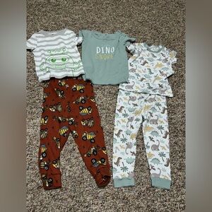 Girls, boys, toddler‎ Kids Dino and Construction Pajama Set, 24 months